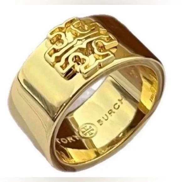 Tory Burch Gold Tone Ring NWT SZ6 - Picture 3 of 4